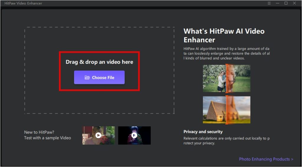 загрузить видео в Hitpaw Video Enhancer в Windows