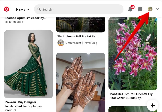 Создать новую доску Pinterest на ПК