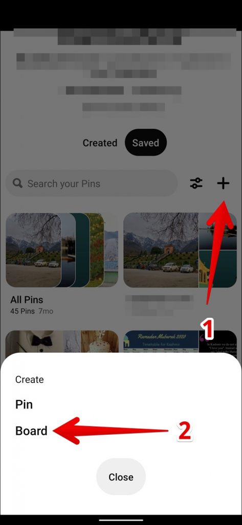 Создайте доску Pinterest для бизнеса с мобильного устройства