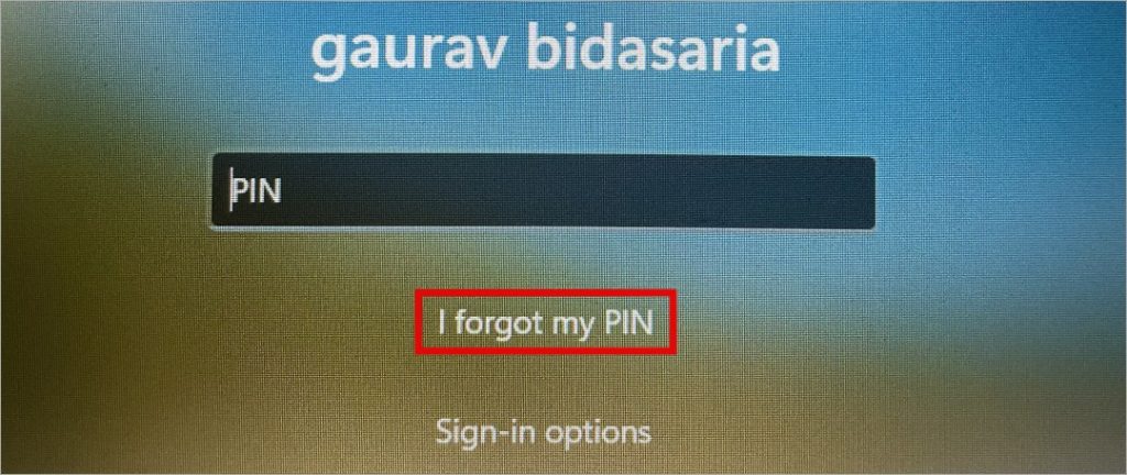 Windows забыл пароль или опцию PIN-кода