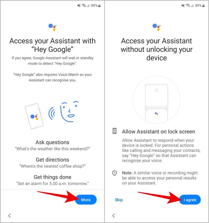 Включение Google Assistant на Android