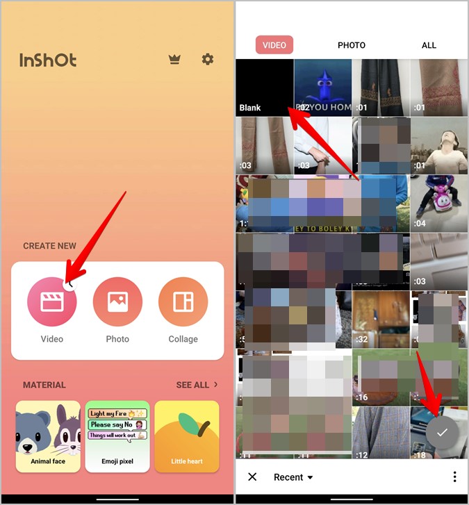 Instagram Video Collage Приложение InShot Добавить видео