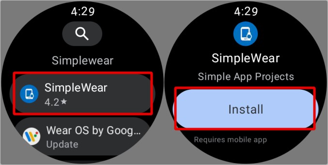 Установка приложения SimpleWear на Galaxy Watch