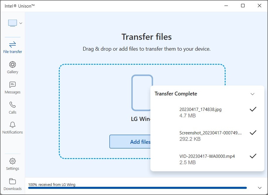 Intel Unison для Windows