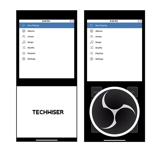 Музыкальное приложение для iPod с перемоткой назад