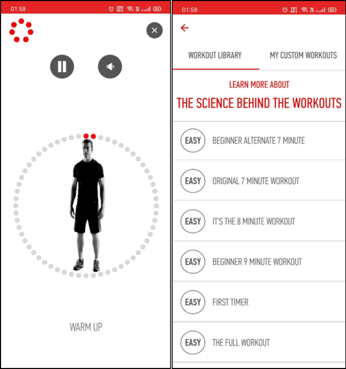 Приложение для 7-минутных тренировок HIIT