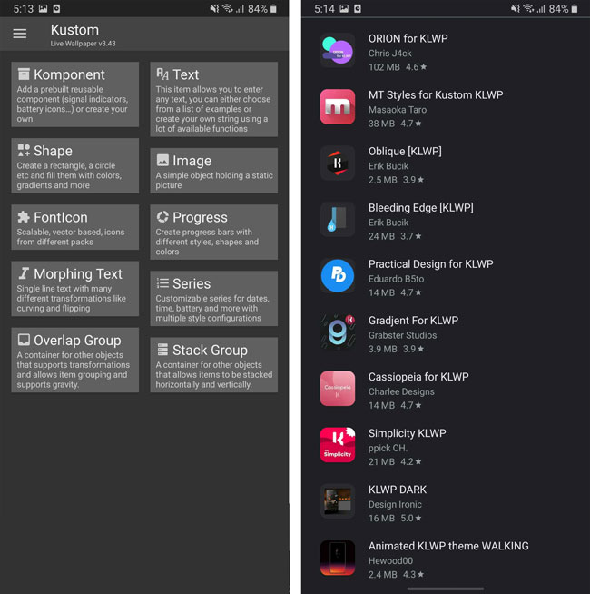 klwp — лучшие обои для Android