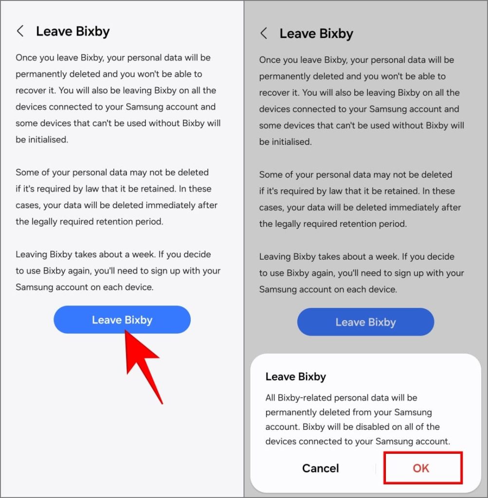 Оставьте опцию Bixby в настройках Bixby на телефоне Samsung Galaxy с One UI 6.1.
