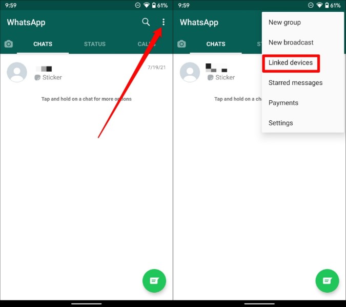 Устройства, подключенные к WhatsApp на Android