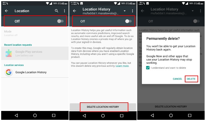 Отключите GPS и местоположение для конфиденциальности на Android