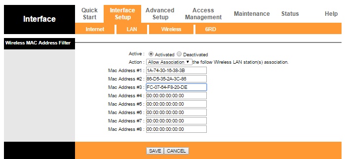 Фильтрация Mac-адресов в роутере TP Link