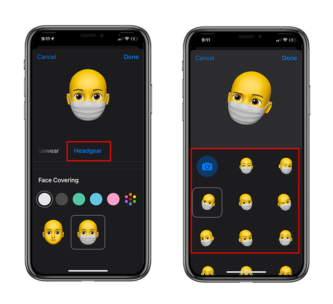 Как добавить маску для лица в Memoji в iOS 14