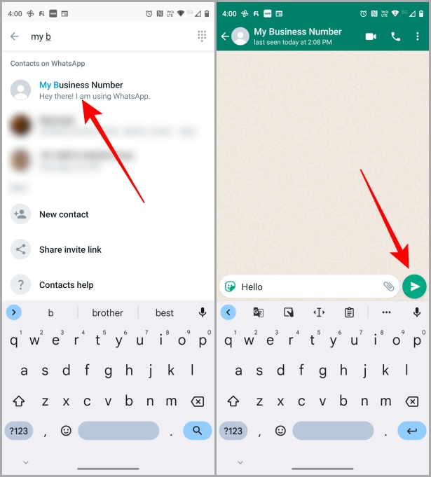 Отправка сообщений в WhatsApp на Android