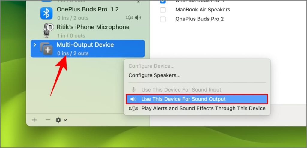 Создание мультиаудио настройки для двух наушников Bluetooth с помощью приложения Midi на Mac