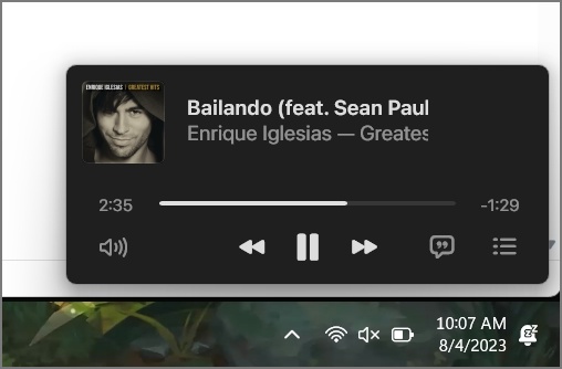 MiniPlayer (приложение Apple Music для ПК)