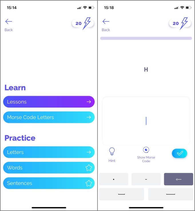 Приложение для чтения и декодера азбуки Морзе на iOS
