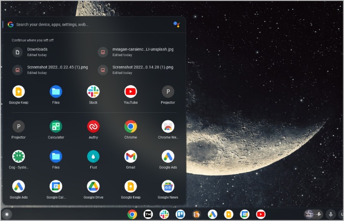 Новый лаунчер Chrome OS