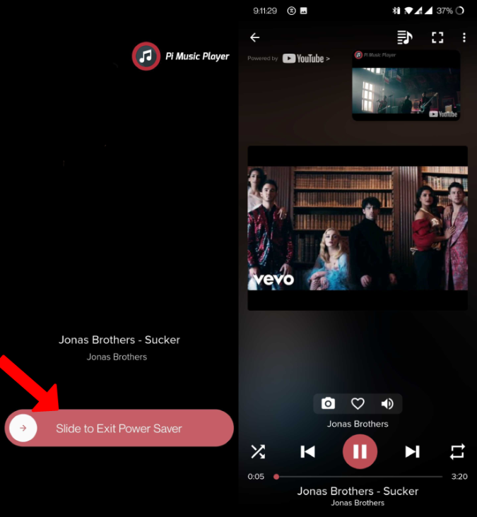 Режим энергосбережения в Pi Music Player