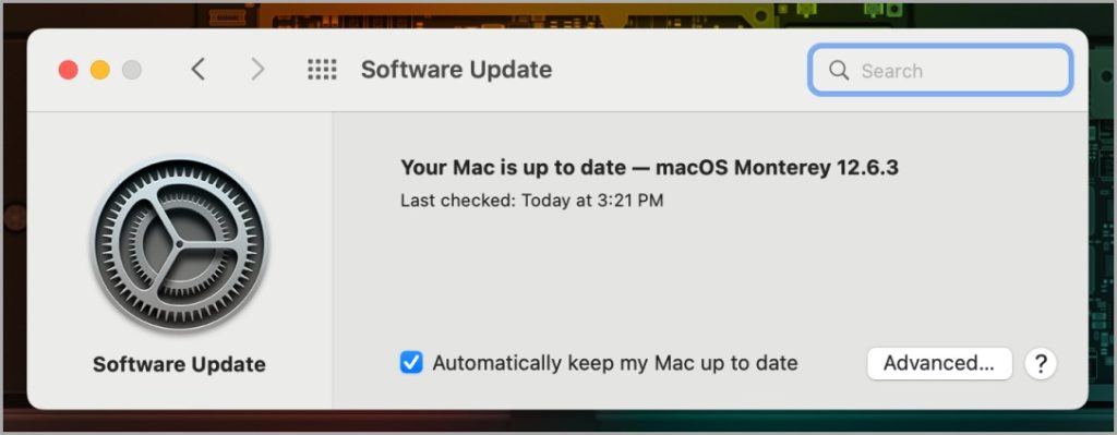 На Mac нет обновлений программного обеспечения