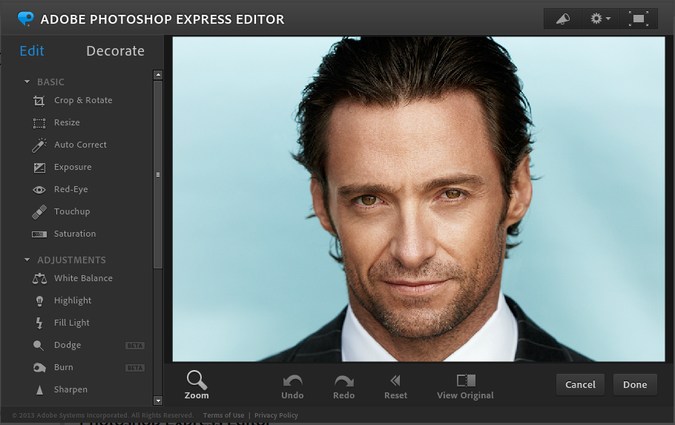 онлайн-редактор изображений-Photoshop-Express