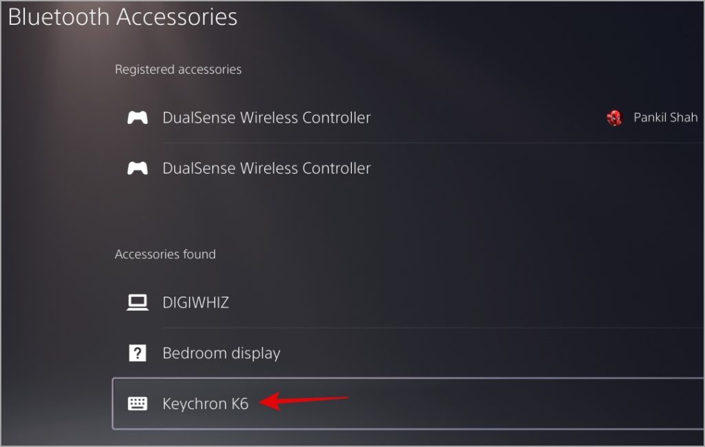 Сопряжение Bluetooth-клавиатуры с PS5