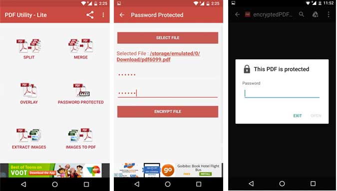 Защита паролем PDF в Android бесплатно