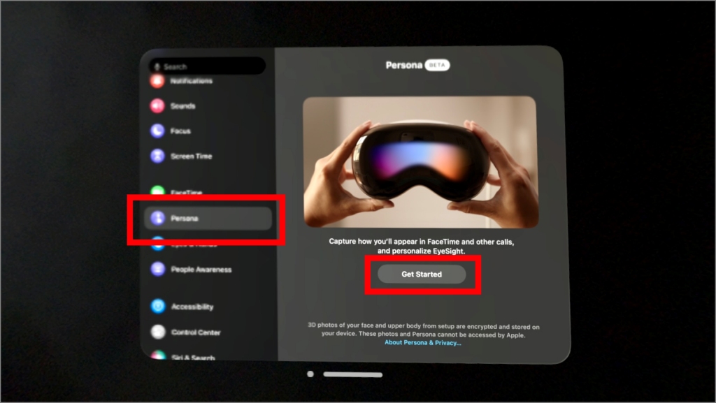 Начните работу с Persona на Apple Vision Pro