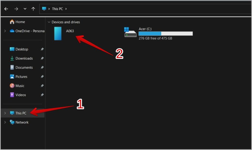 Открытие хранилища файлов Android в Windows через USB-кабель