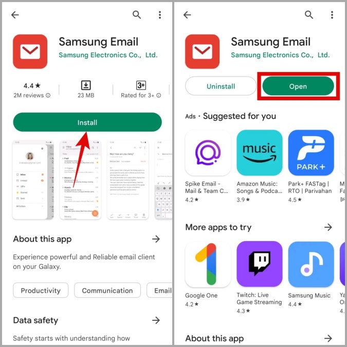 Play Store на телефоне Samsung Galaxy