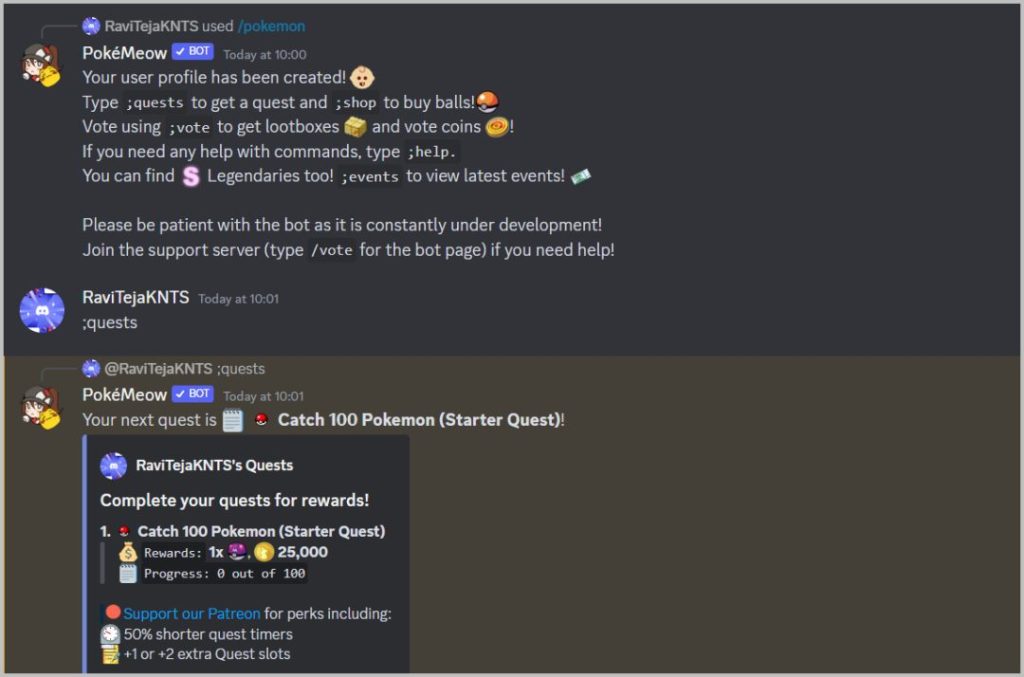 Discord-бот Pokemeow