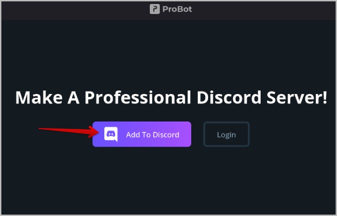 Добавить в Discord ПроБот