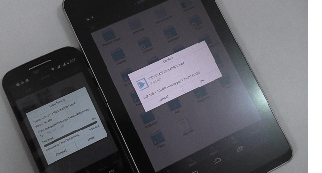 Быстрая передача больших файлов между двумя устройствами Android