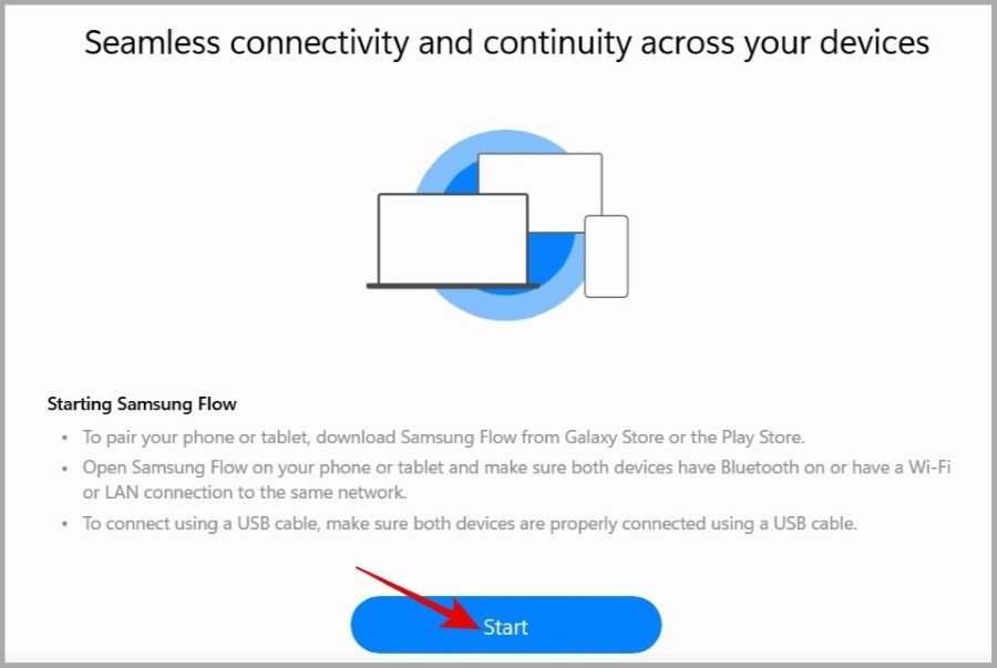 Приложение Samsung Flow для Windows