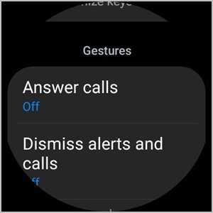 Жесты вызова Samsung Galaxy Watch