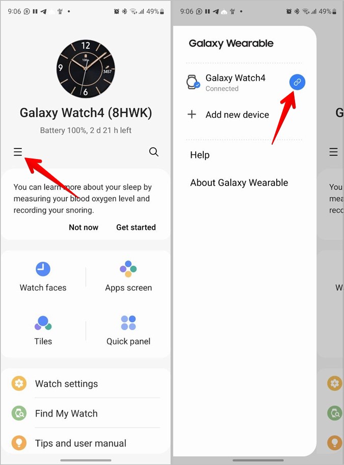 Приложение Samsung Galaxy Watch Disconnect Wearable