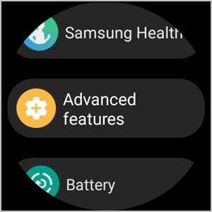 Настройки Samsung Galaxy Watch Расширенные функции