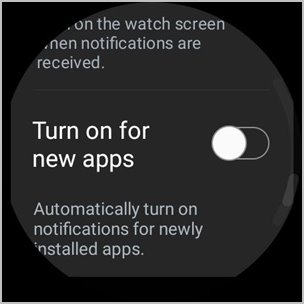 Samsung Galaxy Watch Настройки Уведомления Включение новых приложений