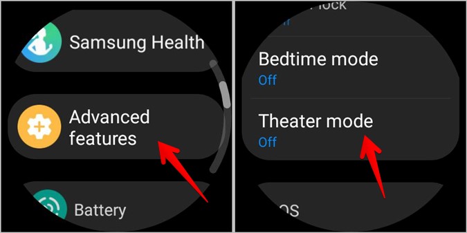 Включить режим театра для Samsung Galaxy Watch