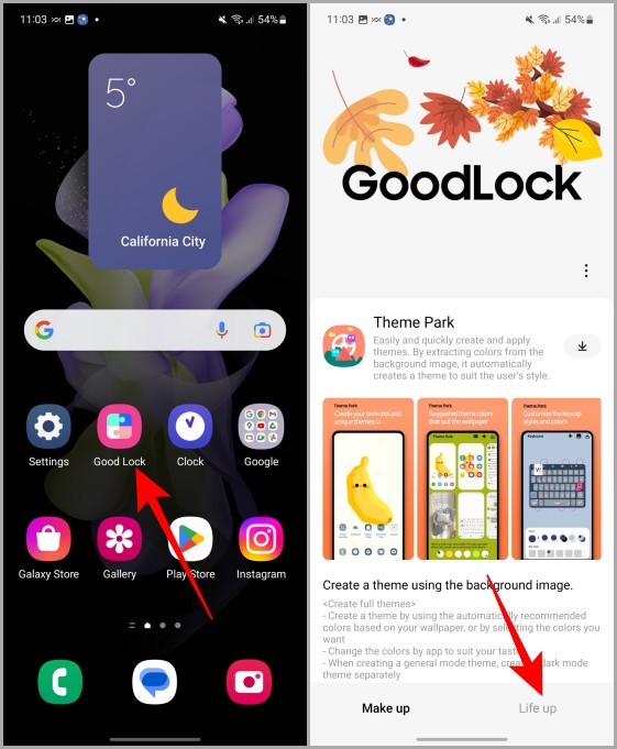 Открытие GoodLock на телефоне Samsung Galaxy