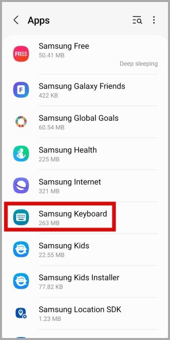 Клавиатура Samsung на телефоне Galaxy