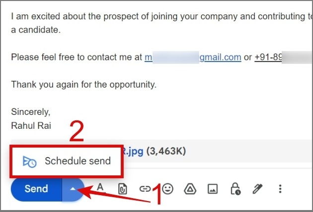 Опция отправки по расписанию в Gmail