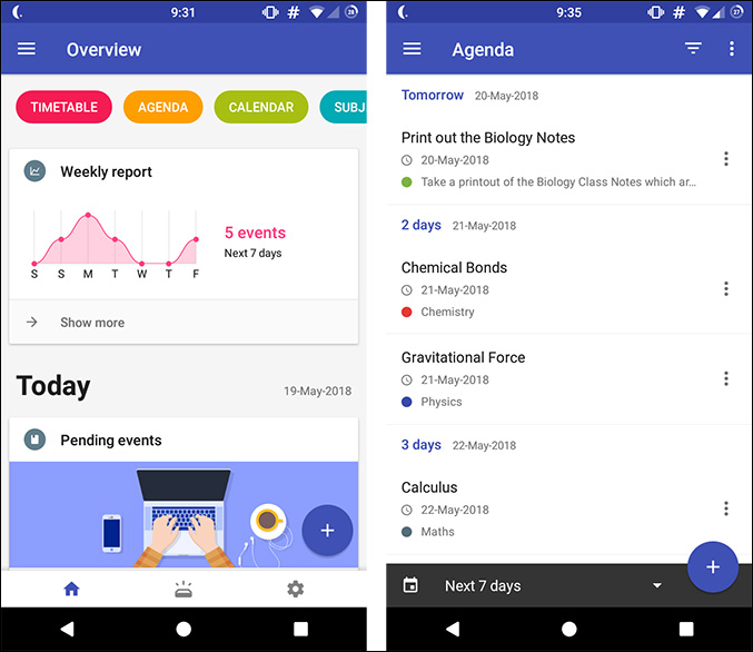 Приложения для планирования домашних заданий — School Planner для Android
