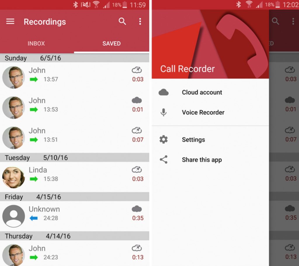 Запись телефонного разговора с помощью приложения для Android