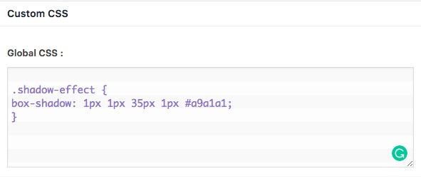 добавить эффект тени в WordPress