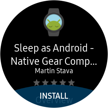 загрузите приложение Sleep as Android на часы Galaxy Watch