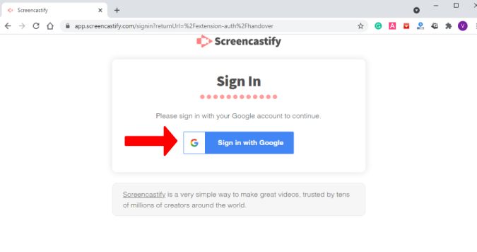 Screencastify Войти в Google