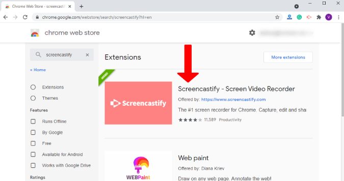 Screencastify в Интернет-магазине Chrome