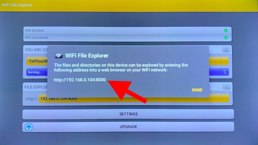 Приложение для передачи файлов по Wi-Fi на Android TV