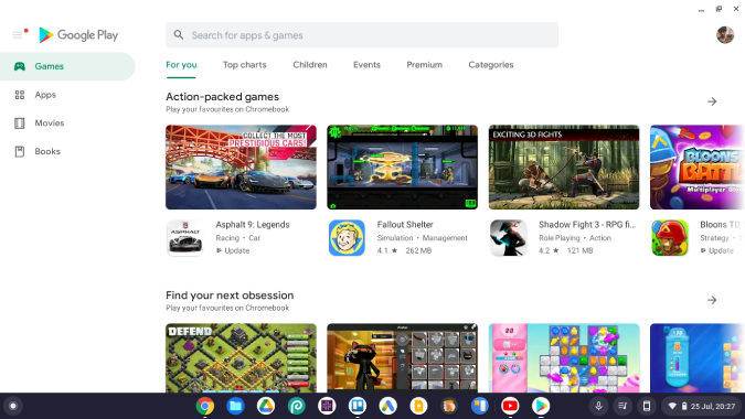 Play Маркет на Chromebook