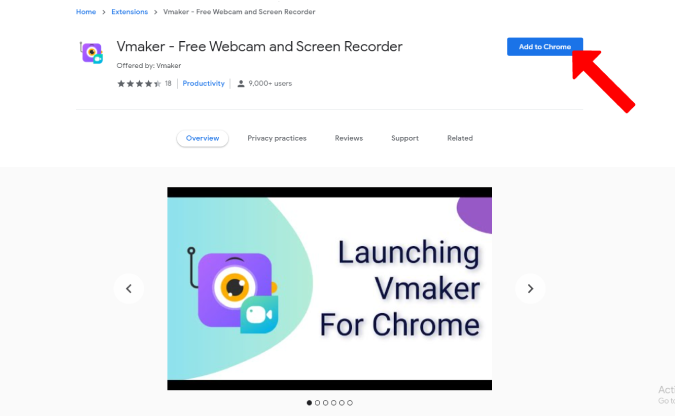 Загрузка расширений Vmaker Chrome